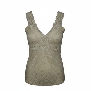 Moda International Elegant Lace Chemise in Beige